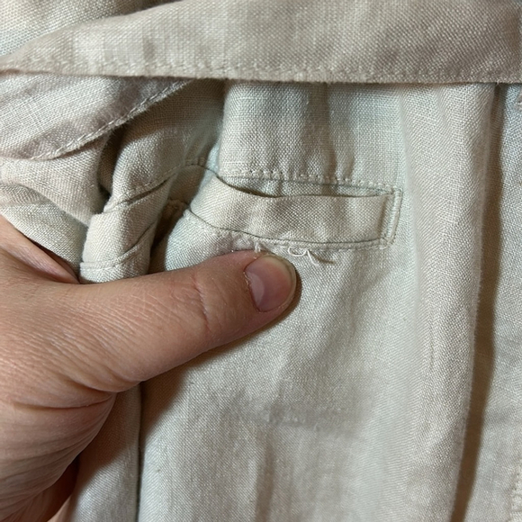 Old Navy beige hundred percent linen belted maxi length skirt size 18 - Picture 6 of 8